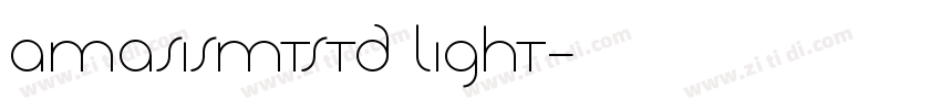 amasismtstd light字体转换